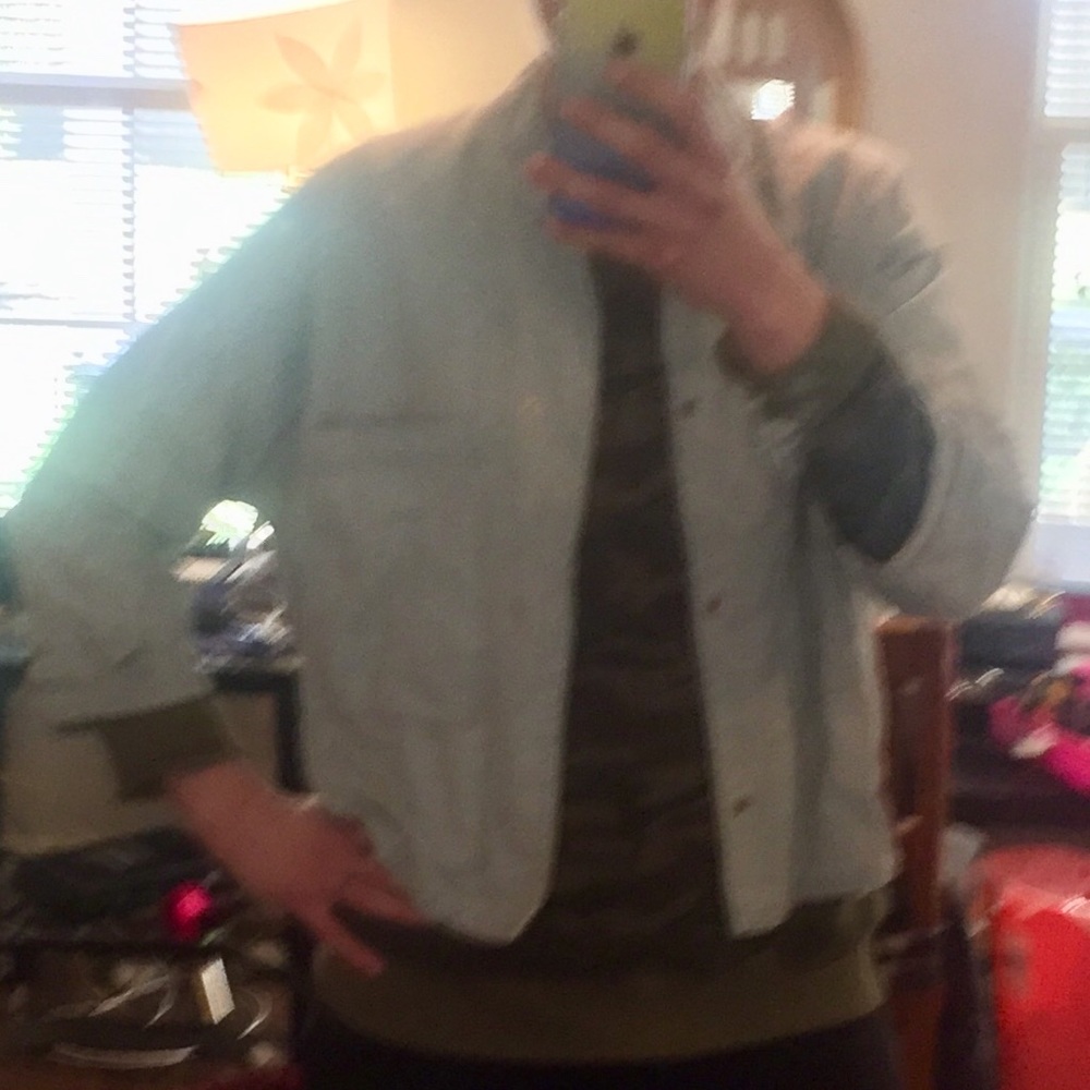ZARA denim shirt/jacket! Snap buttons light wash - Picture 6 of 6